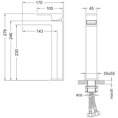 Смеситель для раковины Timo Selene 2111/00F хром