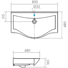 Раковина мебельная Santek Беверли 80 1WH302422