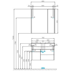 Тумба с раковиной Акватон Беверли 80 1A2355K0BV010