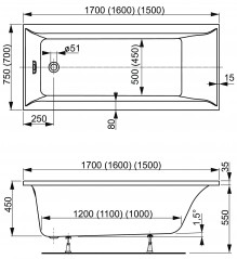 Ванна акриловая Vagnerplast Veronela 150 VPBA157VEA2X-04