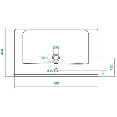 Тумба с раковиной Акватон Стоун 80 сосна арлингтон 1A2282K1SX850