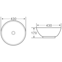 Раковина накладная BelBagno BB1077