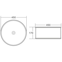 Раковина накладная BelBagno BB1383