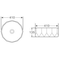 Раковина накладная BelBagno BB1409