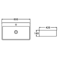 Раковина накладная BelBagno BB1338