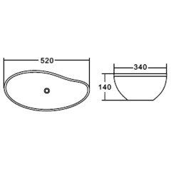 Раковина накладная BelBagno BB1362