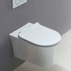 Унитаз подвесной BelBagno Ancona BB1224CHR+BB2111SC безободковый