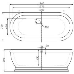 Ванна акриловая BelBagno BB03