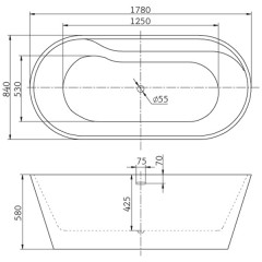 Ванна акриловая BelBagno BB14