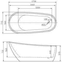 Ванна акриловая BelBagno BB15