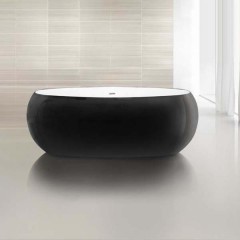 Ванна акриловая BelBagno BB18-NERO-BIA