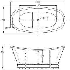 Ванна акриловая BelBagno BB33