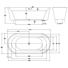 Ванна акриловая BelBagno BB40-1700-MARINE