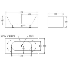 Ванна акриловая BelBagno BB78-1700