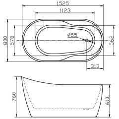 Ванна акриловая BelBagno BB301