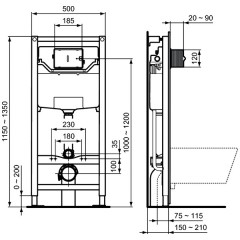 Инсталляция с унитазом Ideal Standard Connect Air AquaBlade E212801