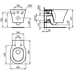 Инсталляция с унитазом Ideal Standard Connect Air AquaBlade E212801