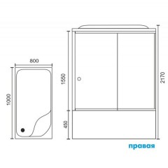 Душевая кабина Royal Bath RB8100BP3-WT-CH R