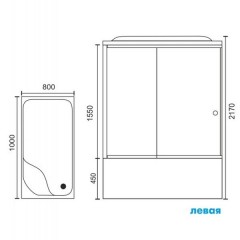 Душевая кабина Royal Bath RB8100BP3-BT-CH L