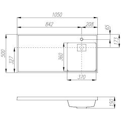 Тумба с раковиной Акватон Лондри 105 1A2360K0LH010