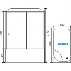 Душевая кабина Royal Bath RB8120BP6-WC-CH L