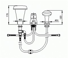 Смеситель для акриловых ванн ECA 402 101 031