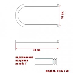 Полотенцесушитель водяной Ника Simple П1 32x60