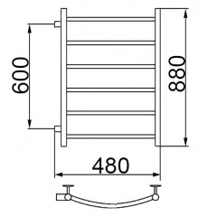 Полотенцесушитель водяной Ника ЛД/БП 60x50x32