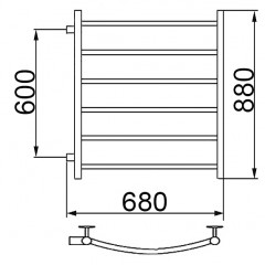 Полотенцесушитель водяной Ника ЛД/БП 80x60x50