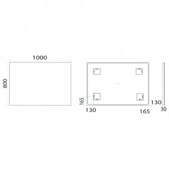 Зеркало Misty Неон 2 LED 100x80 сенсор на зеркале + часы П-Нео10080-2ПРСЧДВП