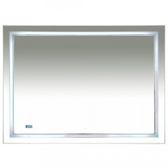 Зеркало Misty Неон 2 LED 120x80 сенсор на зеркале + часы П-Нео12080-2ПРСЧДВП