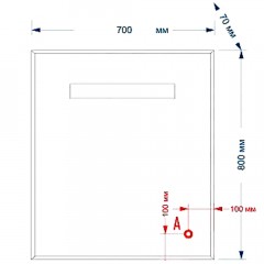 Зеркало Misty Лика 70 П-Лик03070-Св