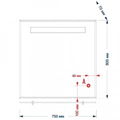 Зеркало Misty Лика 75 П-Лик03075-Св