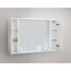 Зеркальный шкаф BelBagno Marino 100 bianco lucido MARINO-SPC-1000/750-2A-BL-P