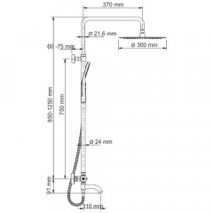 Душевая система WasserKRAFT A18801 Thermo