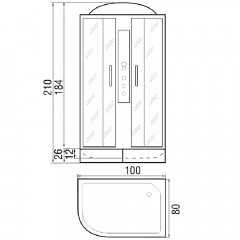 Душевая кабина River Nara 100/80/24 МТ R