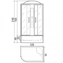 Душевая кабина River Nara 120/90/44 МТ L