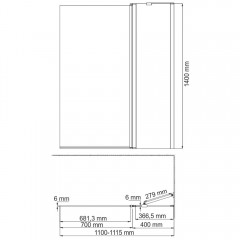 Шторка на ванну WasserKRAFT Berkel 48P02-110R Matt glass Fixed