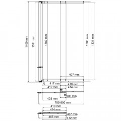 Шторка на ванну WasserKRAFT Main 41S02-80 WasserSchutz