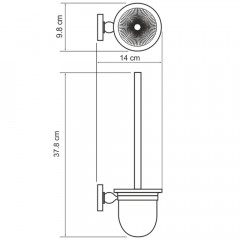 Ёршик для унитаза подвесной WasserKRAFT Diemel K-2227