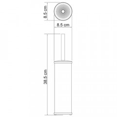 Ёршик для унитаза напольный WasserKRAFT K-1027WHITE