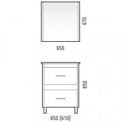 Зеркало-шкаф Corozo Верона 65 лайн SD-00000285