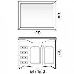 Зеркало Corozo Классика 105 SD-00000268