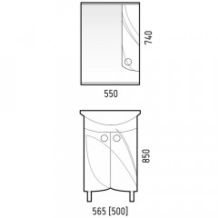 Зеркало-шкаф Corozo Ультра Флора 55/С SD-00000301