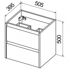 Тумба с раковиной BelBagno Kraft 39-500 bianco opaco