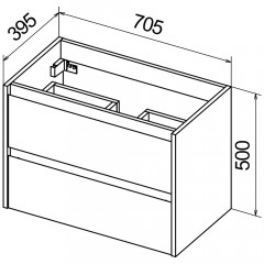 Тумба с раковиной BelBagno Kraft 39-700 bianco opaco