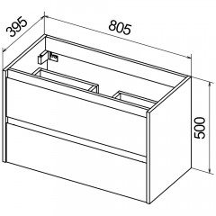 Тумба под раковину BelBagno Kraft 39-800 pino pasadena KRAFT-39-800/390-2C-SO-PP