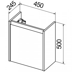 Тумба с раковиной BelBagno Kraft Mini pietra grigio L