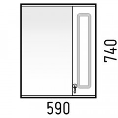 Зеркало-шкаф Corozo Элегия Ретро 60 SD-00000006