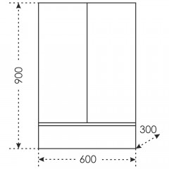 Шкаф подвесной СаНта Марс 60x90 700245